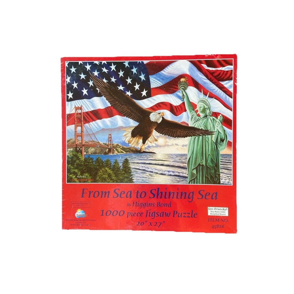 Sunset Out From Sea to Shining Sea by Higgins Bond 1000 Pc Jigsaw Puzzle Sealed